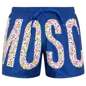 Moschino Mens Floral Logo Swim Shorts / Bright Blue